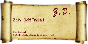 Zih Dániel névjegykártya